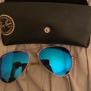 Authentic blue flash ray bans